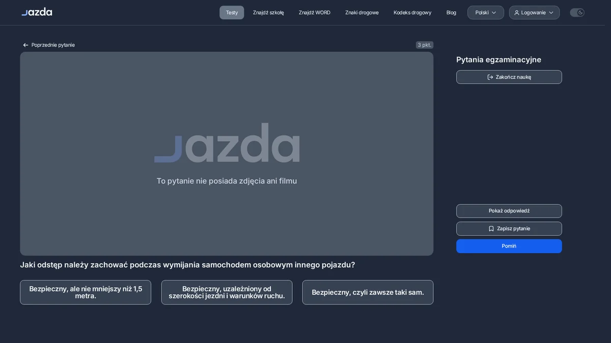 Wymijanie - jaki odstęp zachować od innego pojazdu