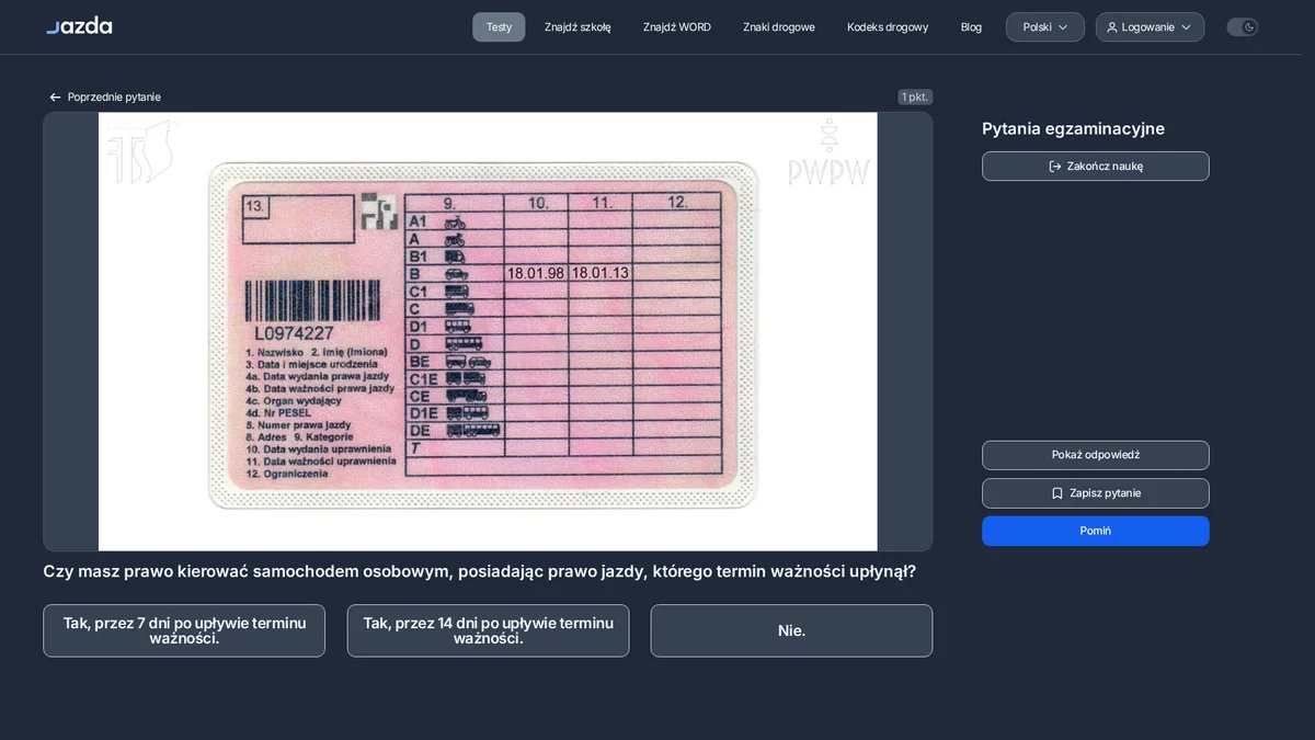 Czy można jeździć z nieważnym prawem jazdy