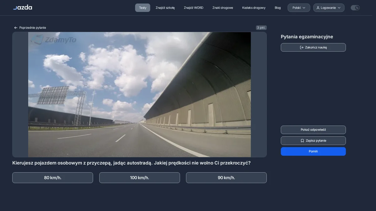 Prędkość na autostradzie z przyczepą - dlaczego limit to 80 km/h