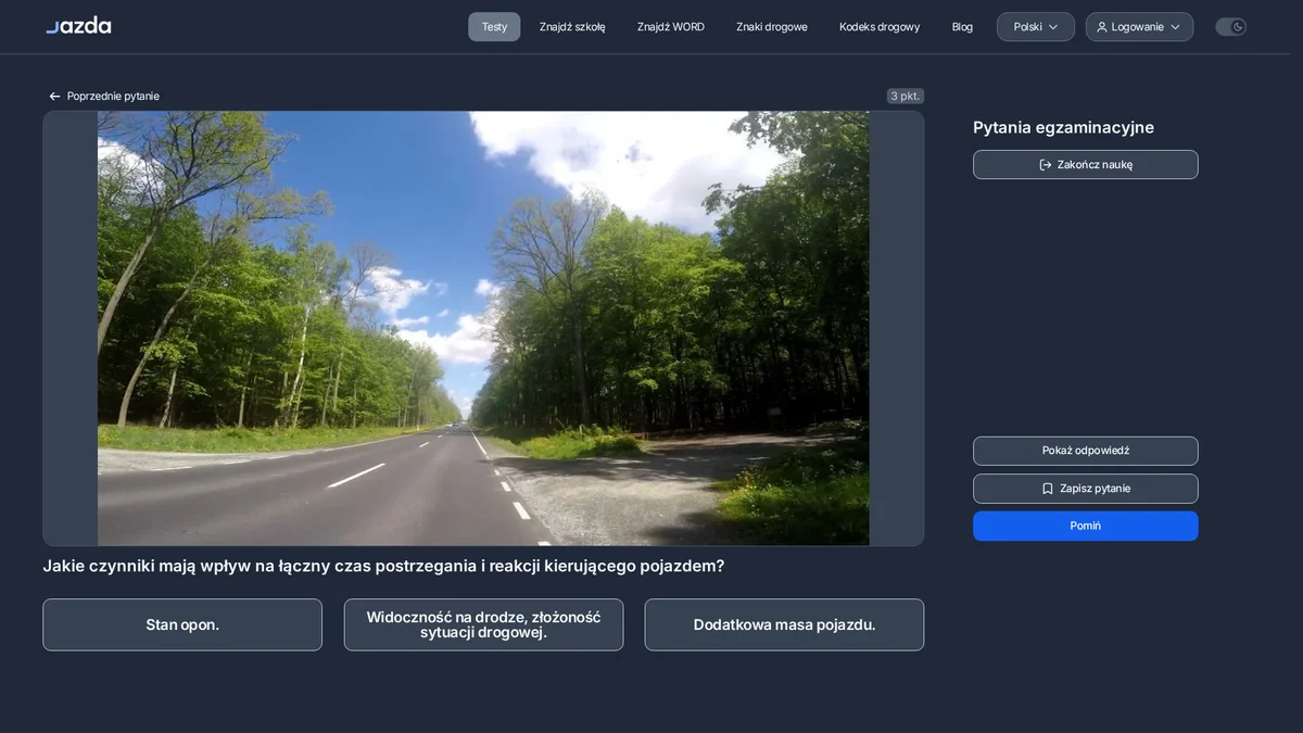 Czas reakcji kierowcy - jakie czynniki na niego wpływają