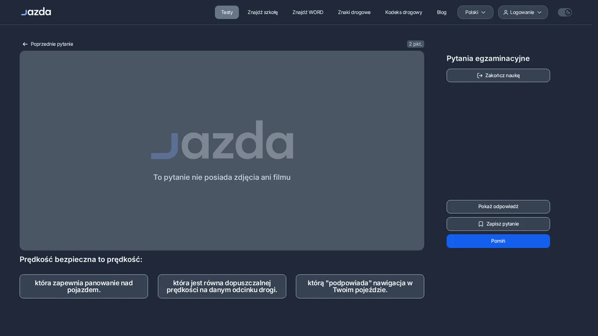 Prędkość bezpieczna - co to znaczy i jak ją dobrać