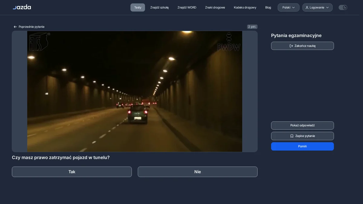 Zatrzymanie i postój w tunelu - dlaczego są zabronione