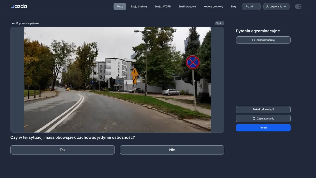 Zbliżanie się do przejścia dla pieszych - czy wystarczy zachować ostrożność