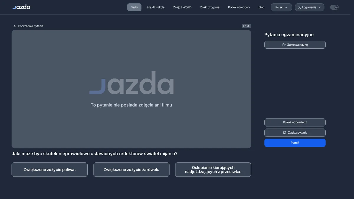 Źle ustawione reflektory - jakie są skutki