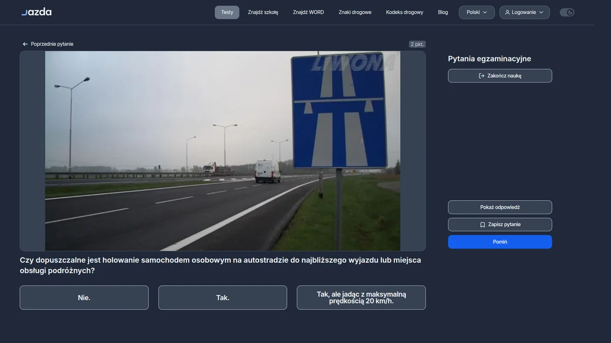 Holowanie na autostradzie - czy wolno holować do najbliższego zjazdu