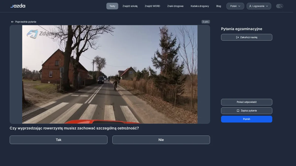 Wyprzedzanie rowerzysty - dlaczego zawsze wymaga szczególnej ostrożności