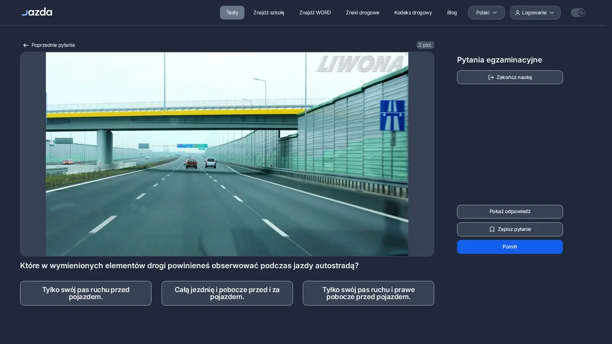 Jazda autostradą - co obserwować na drodze