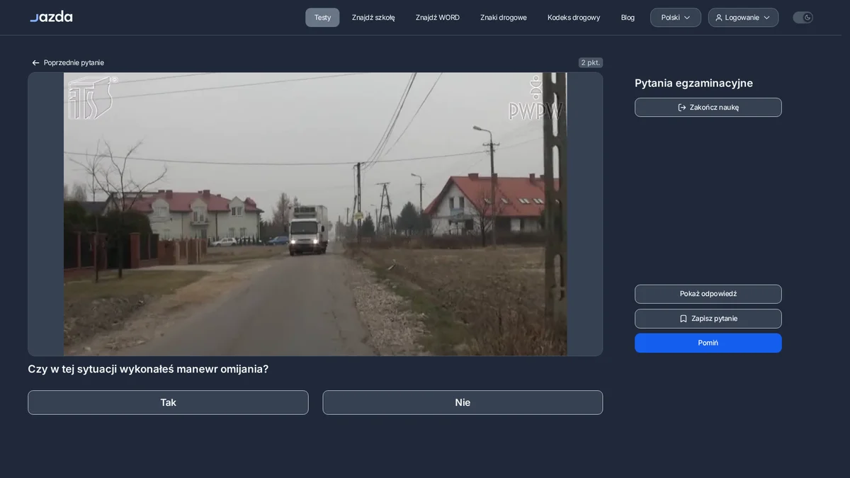 Manewr omijania a wymijania - jak odróżnić je na egzaminie