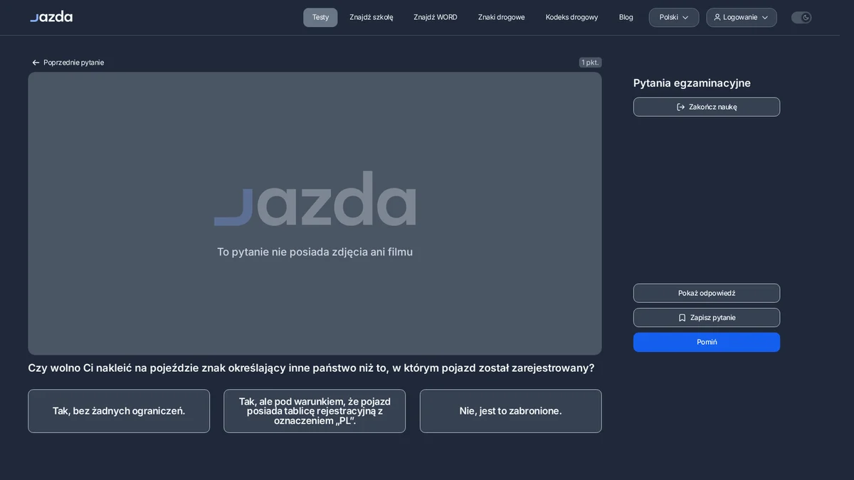 Naklejka z symbolem innego państwa - czy wolno ją umieścić