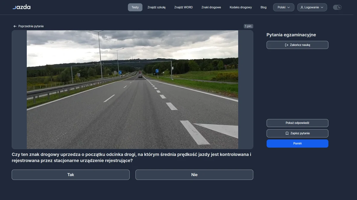 Odcinkowy pomiar prędkości - co oznacza znak i jak działa