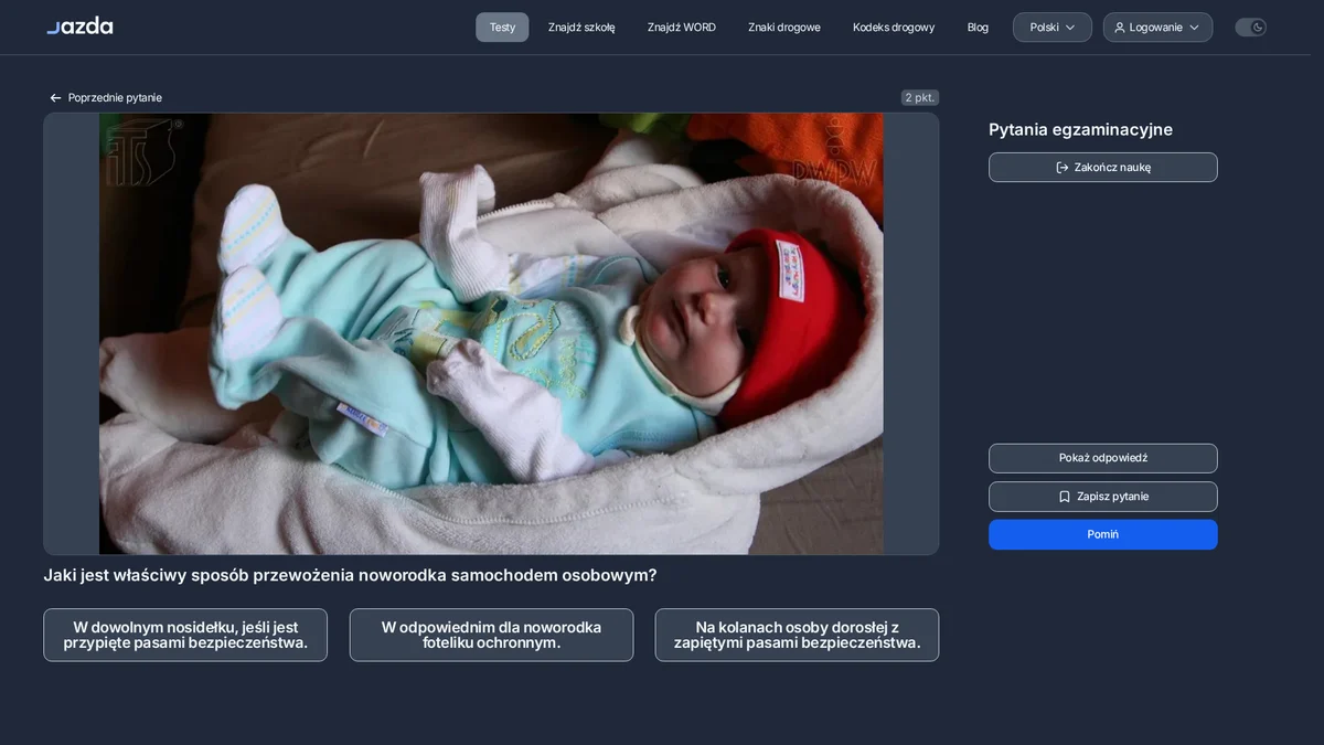 Jak przewozić noworodka samochodem osobowym