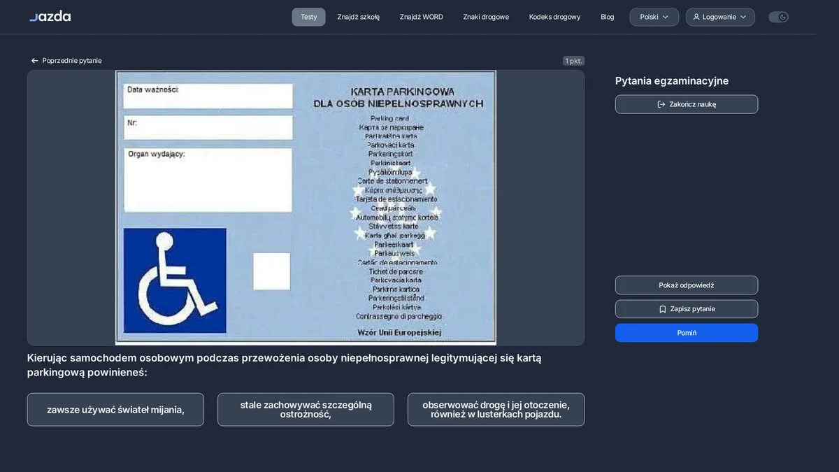 Przewóz osoby niepełnosprawnej - o czym pamiętać za kierownicą