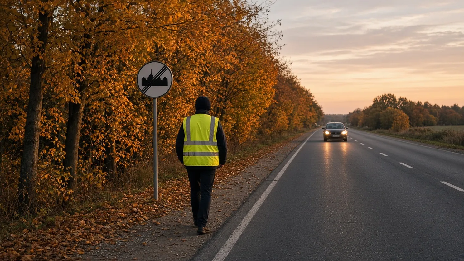 Odblaski poza obszarem zabudowanym: obowiązek, mandat i jazda nocą