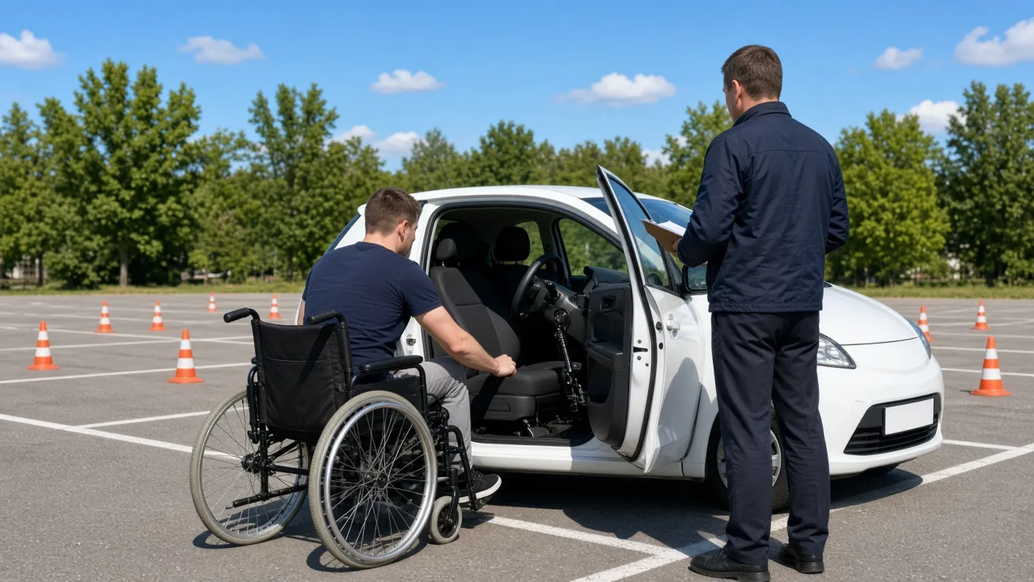 Egzamin praktyczny z niepełnosprawnością: własne auto i opłata