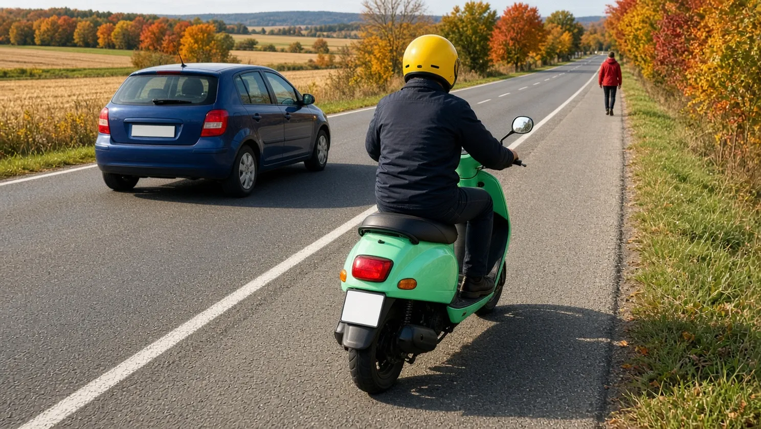 Motorower a pobocze: kiedy musisz nim jechać, a kiedy jezdnią