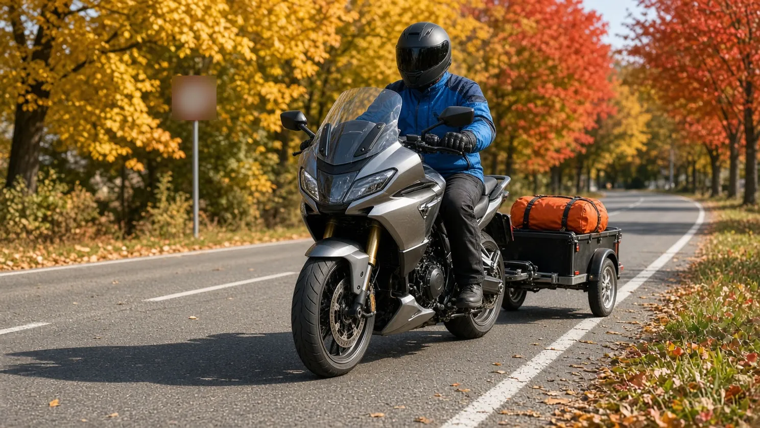 Przyczepa za motocyklem: 100 kg, 4 m długości i jazda tylko w Polsce