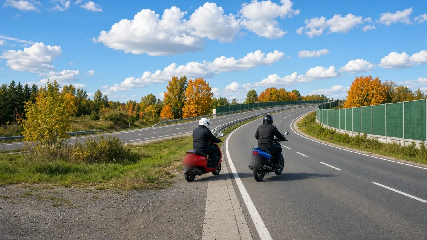 Skuter 50 na autostradzie i ekspresówce: zakaz, motocykl 125 wolno