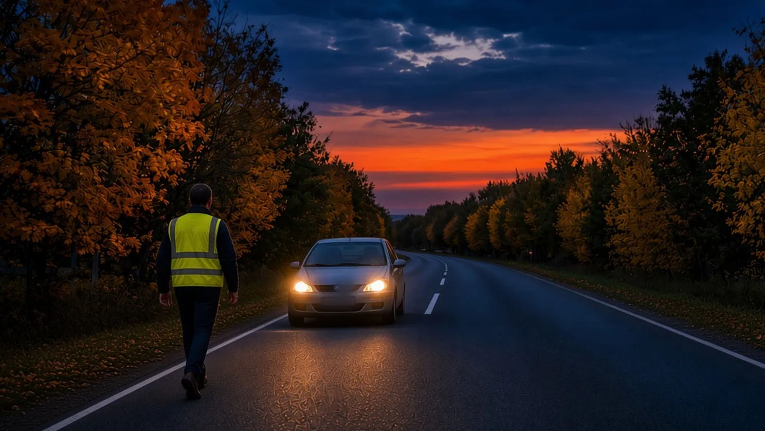 Jazda nocą po zmianie czasu: światła, zwierzęta i mandat 300 zł