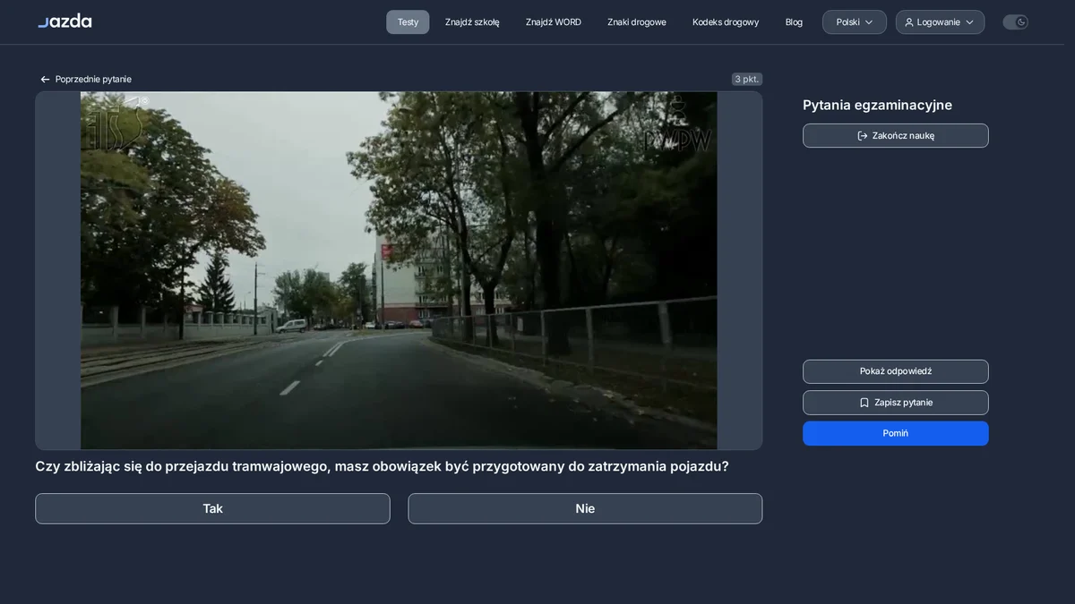 Znak A-21 Tramwaj - jak zachować się przed przejazdem tramwajowym
