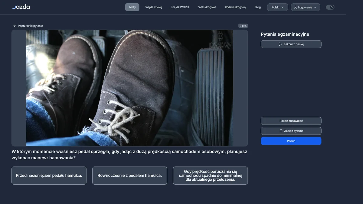 Kiedy wcisnąć sprzęgło przy hamowaniu - jak hamować silnikiem