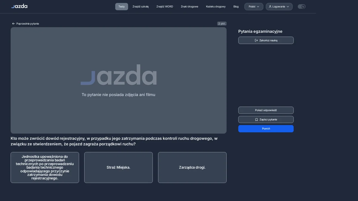 Zatrzymany dowód rejestracyjny - kto go zwraca po kontroli