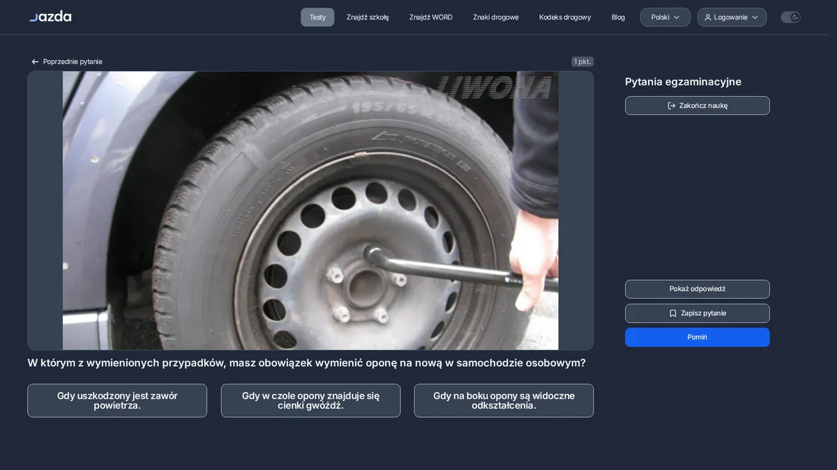 Kiedy wymienić oponę na nową - uszkodzenie, które dyskwalifikuje oponę