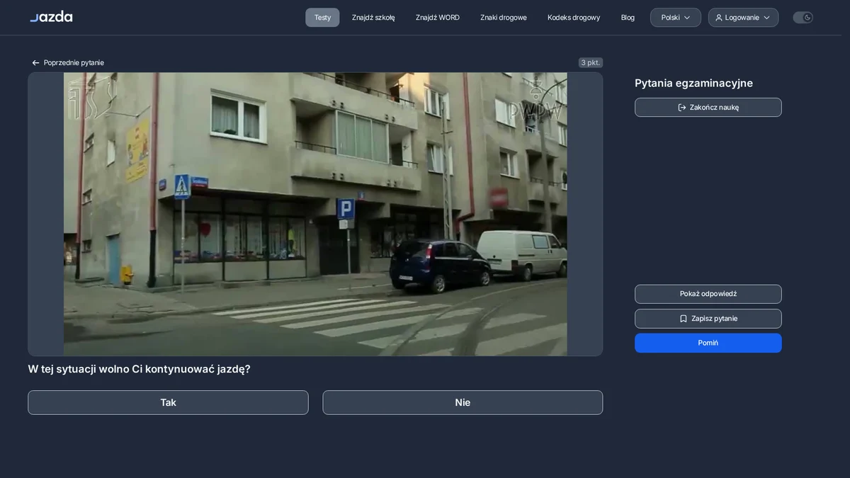 Hamujący tramwaj przed Tobą - czy wolno kontynuować jazdę