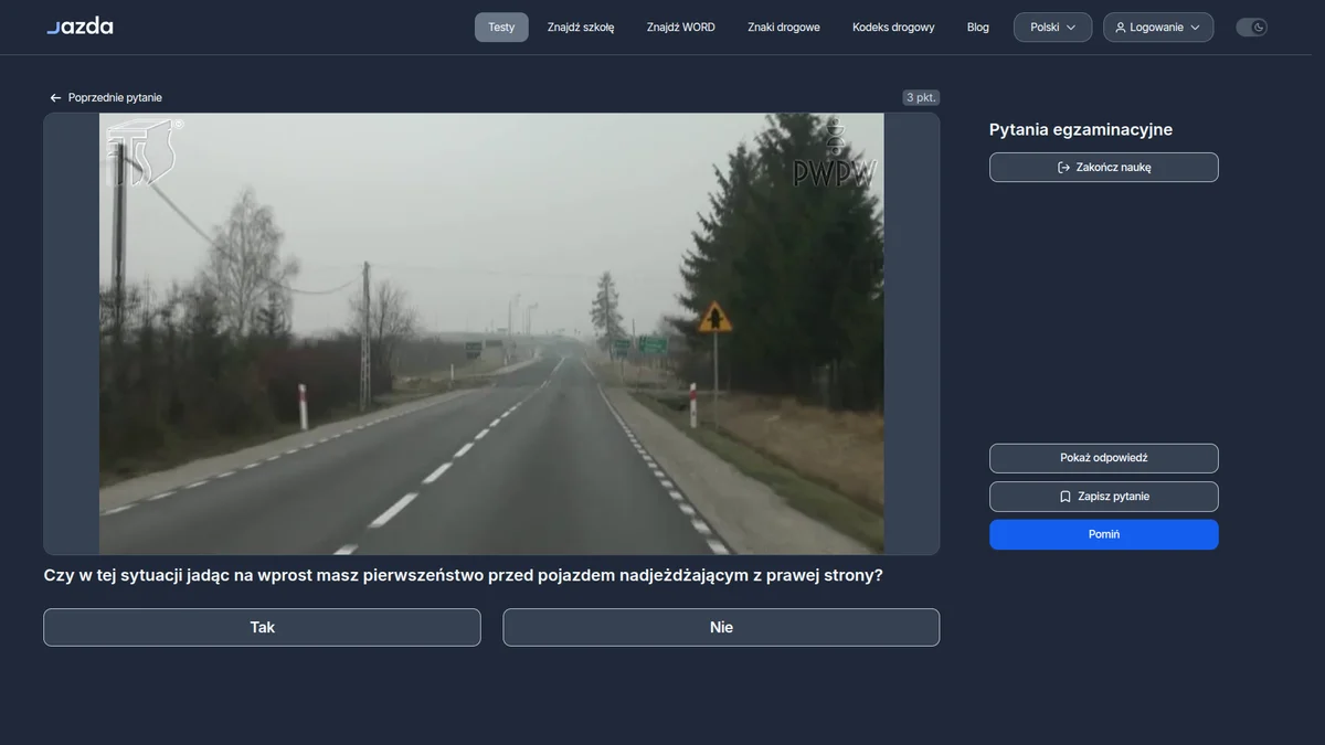 Pierwszeństwo na wprost znak A-6a - kiedy naprawdę je masz?