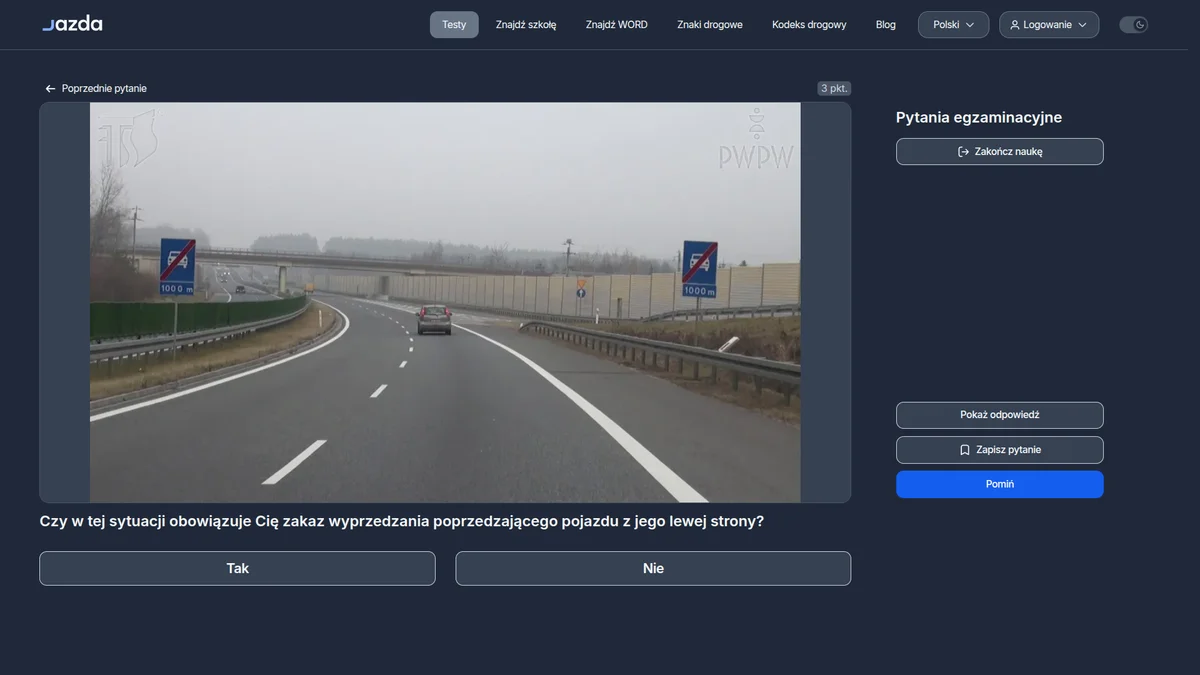 Wyprzedzanie z lewej strony droga wielopasmowa - kiedy jest dozwolone?
