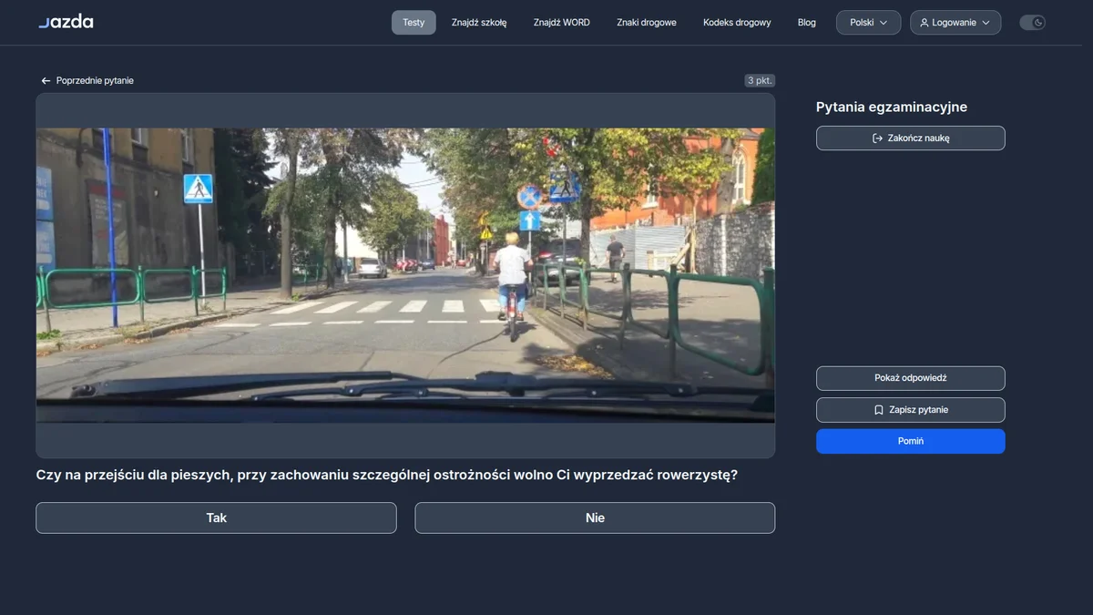 Wyprzedzanie rowerzysty na przejściu dla pieszych - czy to legalne?