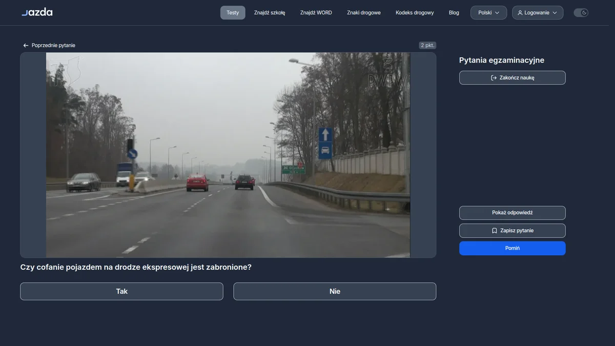 Cofanie na drodze ekspresowej - dlaczego jest zakazane?