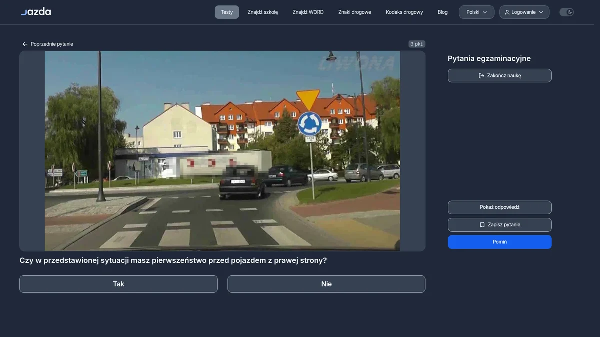 Pierwszeństwo na rondzie - kto ma pierwszeństwo na skrzyżowaniu o ruchu okrężnym?