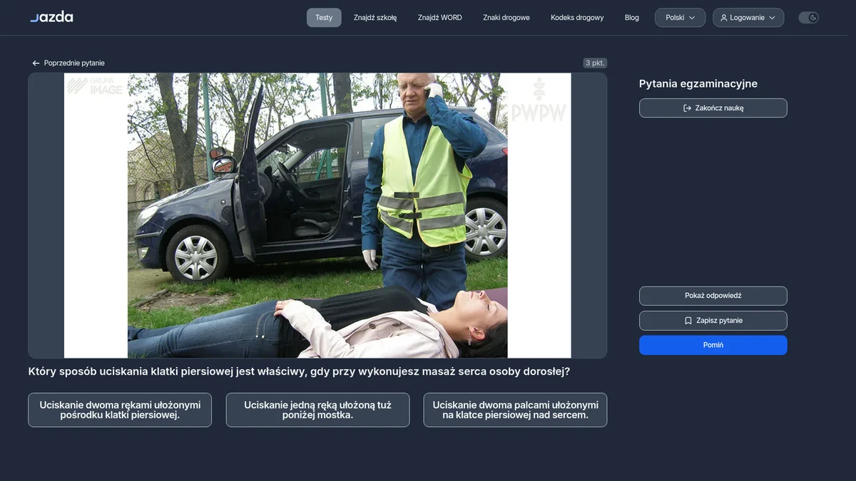 Masaż serca u osoby dorosłej - jak prawidłowo uciskać klatkę piersiową?