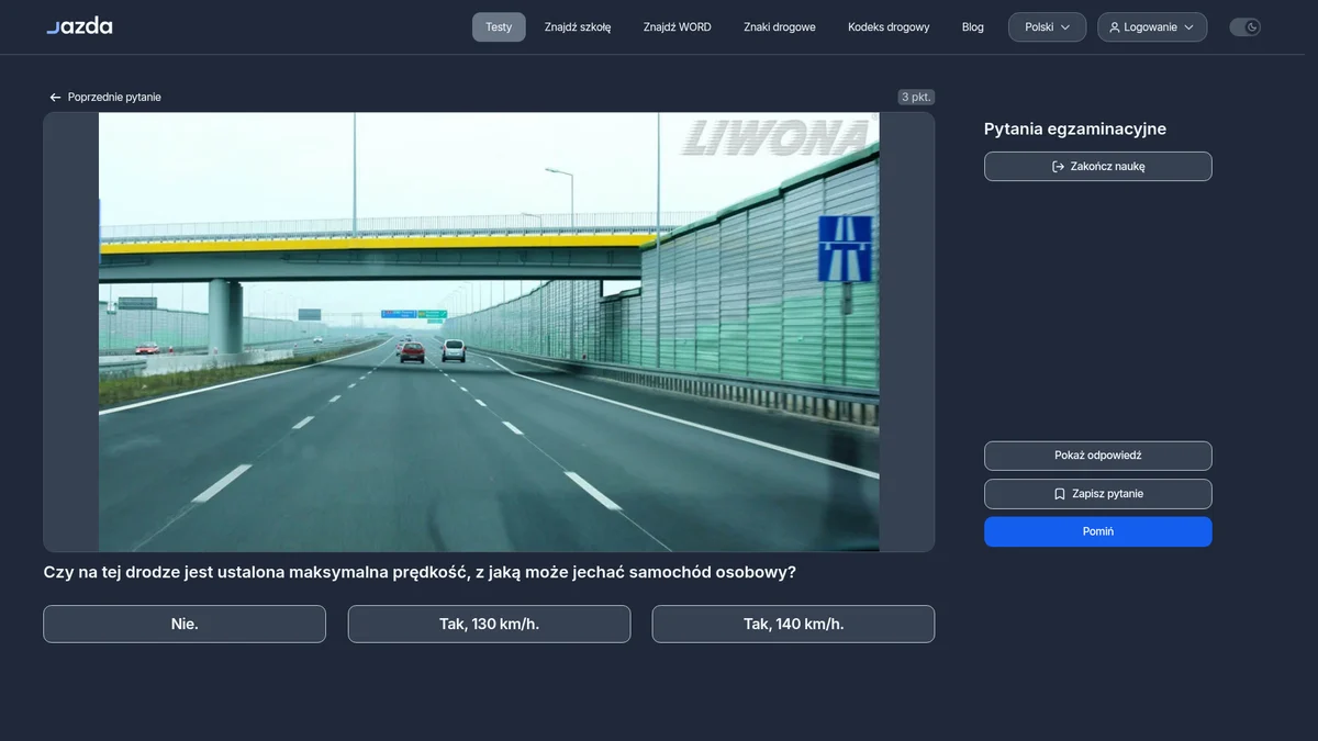 Maksymalna prędkość na autostradzie - ile możesz jechać samochodem osobowym?