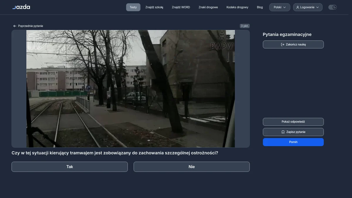 Szczególna ostrożność kierującego tramwajem - kiedy jest obowiązkowa?