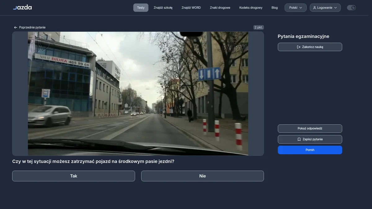 Zatrzymanie pojazdu na pasie tramwajowym - czy to możliwe?