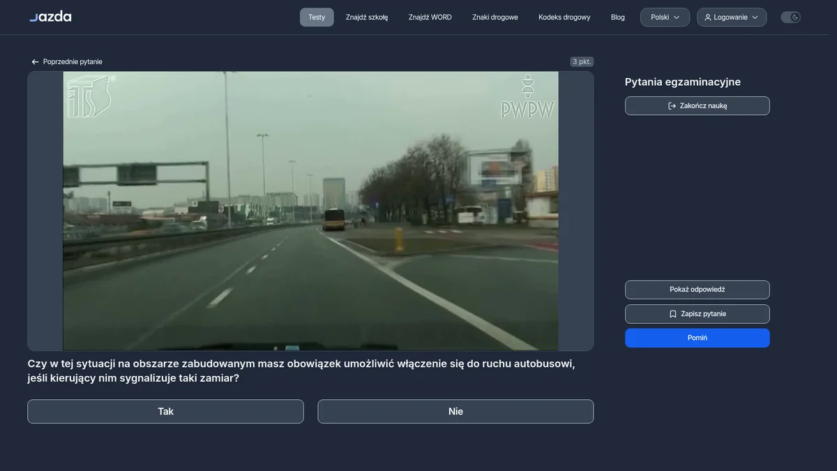 Pierwszeństwo autobusu wyjeżdżającego z przystanku - czy musisz mu ustąpić?
