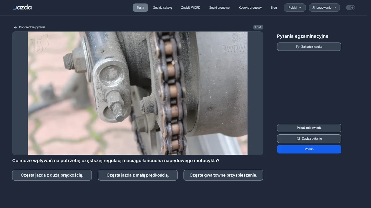 Regulacja naciągu łańcucha motocykla - kiedy trzeba ją robić częściej?