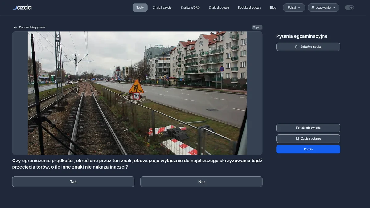 Ograniczenie prędkości do skrzyżowania - jak długo obowiązuje znak?