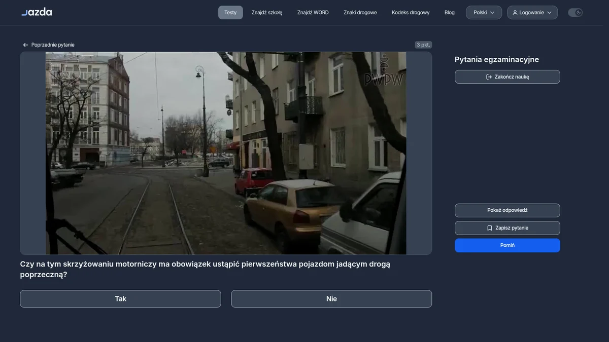 Pierwszeństwo tramwaju na skrzyżowaniu - kiedy motorniczy musi ustąpić
