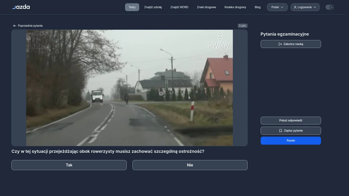 Szczególna ostrożność wobec rowerzysty - kiedy musisz zwolnić czujność do maksimum