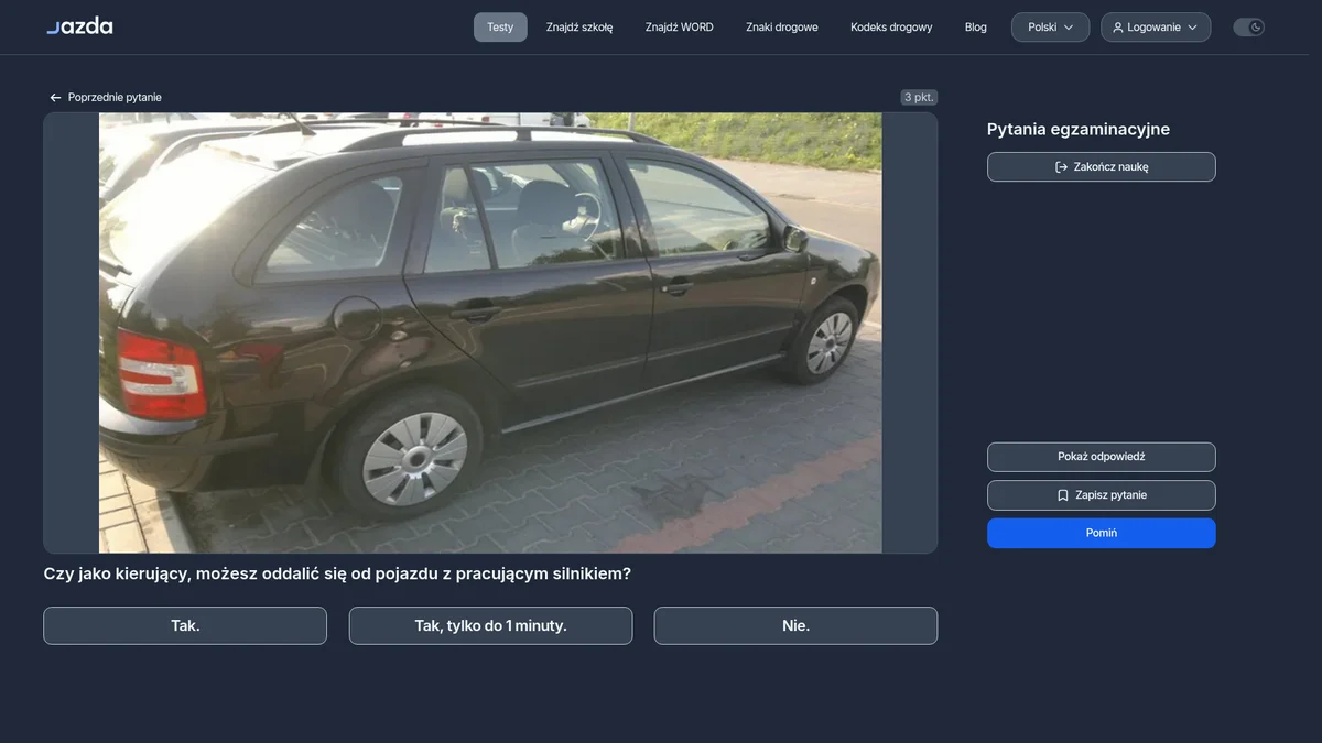 Pozostawienie pojazdu z pracującym silnikiem - zakaz, o którym zapomina wielu kierowców