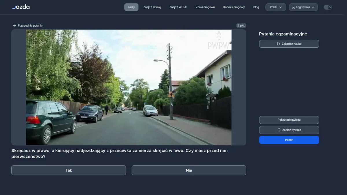 Pierwszeństwo skrętu w prawo - kto rusza pierwszy na skrzyżowaniu
