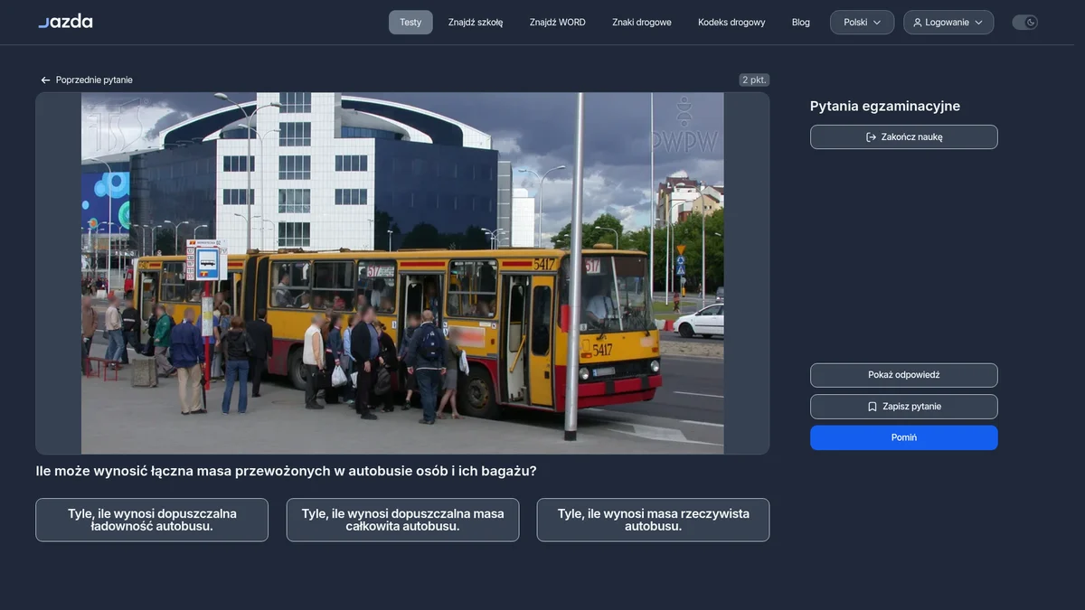 Dopuszczalna ładowność autobusu - ile osób i bagażu wolno przewieźć