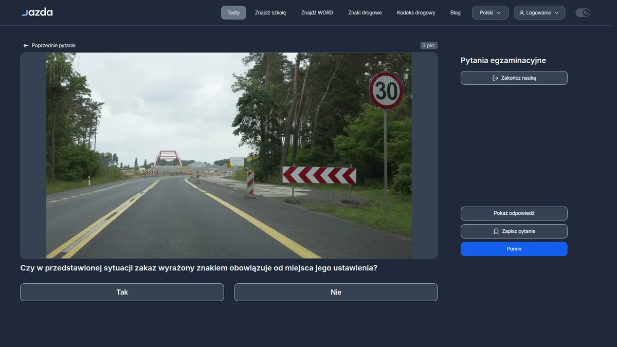 Od kiedy obowiązuje znak ograniczenia prędkości