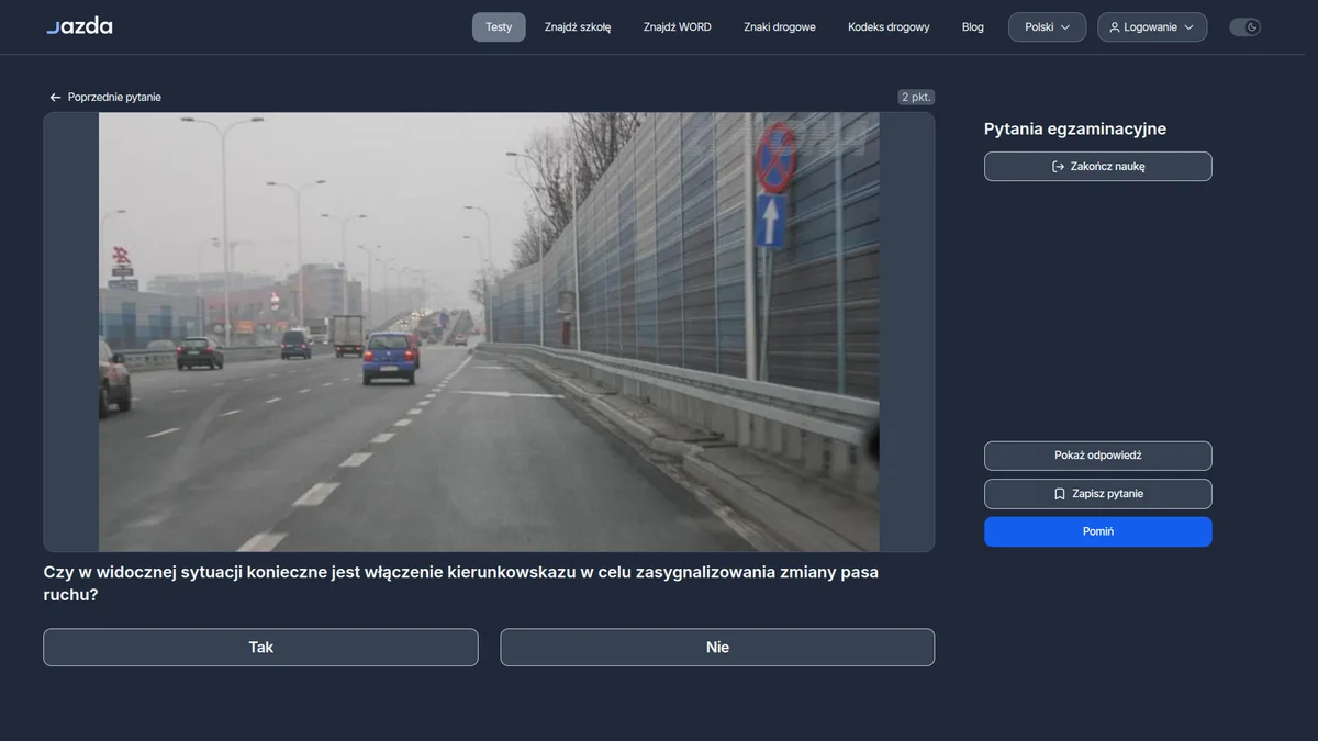 Kierunkowskaz przy zmianie pasa ruchu - kiedy masz obowiązek go włączyć