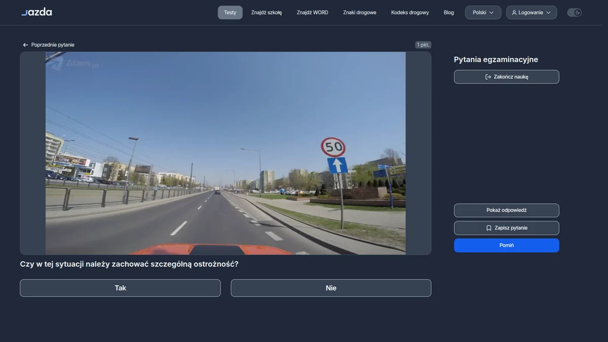 Znak A-21 tramwaj - szczególna ostrożność i pierwszeństwo