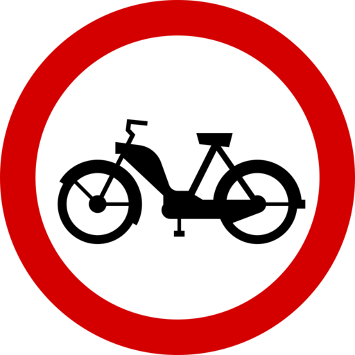 Znak drogowy Zakaz wjazdu motorowerów