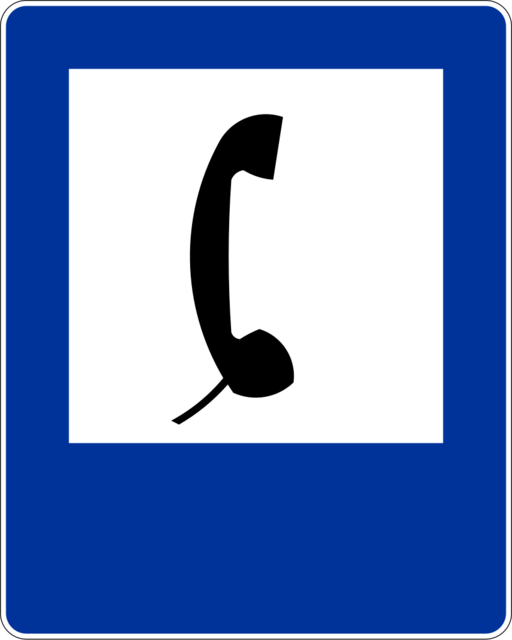 Znak drogowy Telefon
