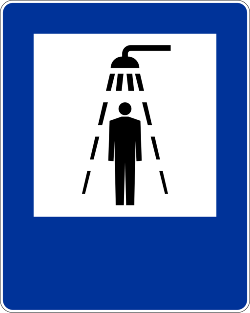 Znak drogowy Natrysk